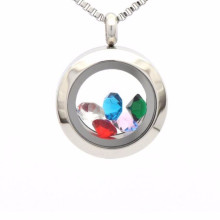 Fashion waterproof sterling silver floating locket pendant jewelry